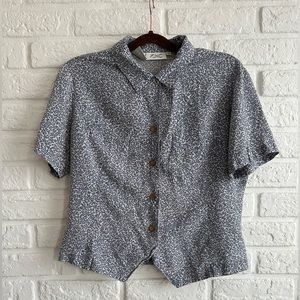 Vintage romantic cottagecore Floral Button Up Top